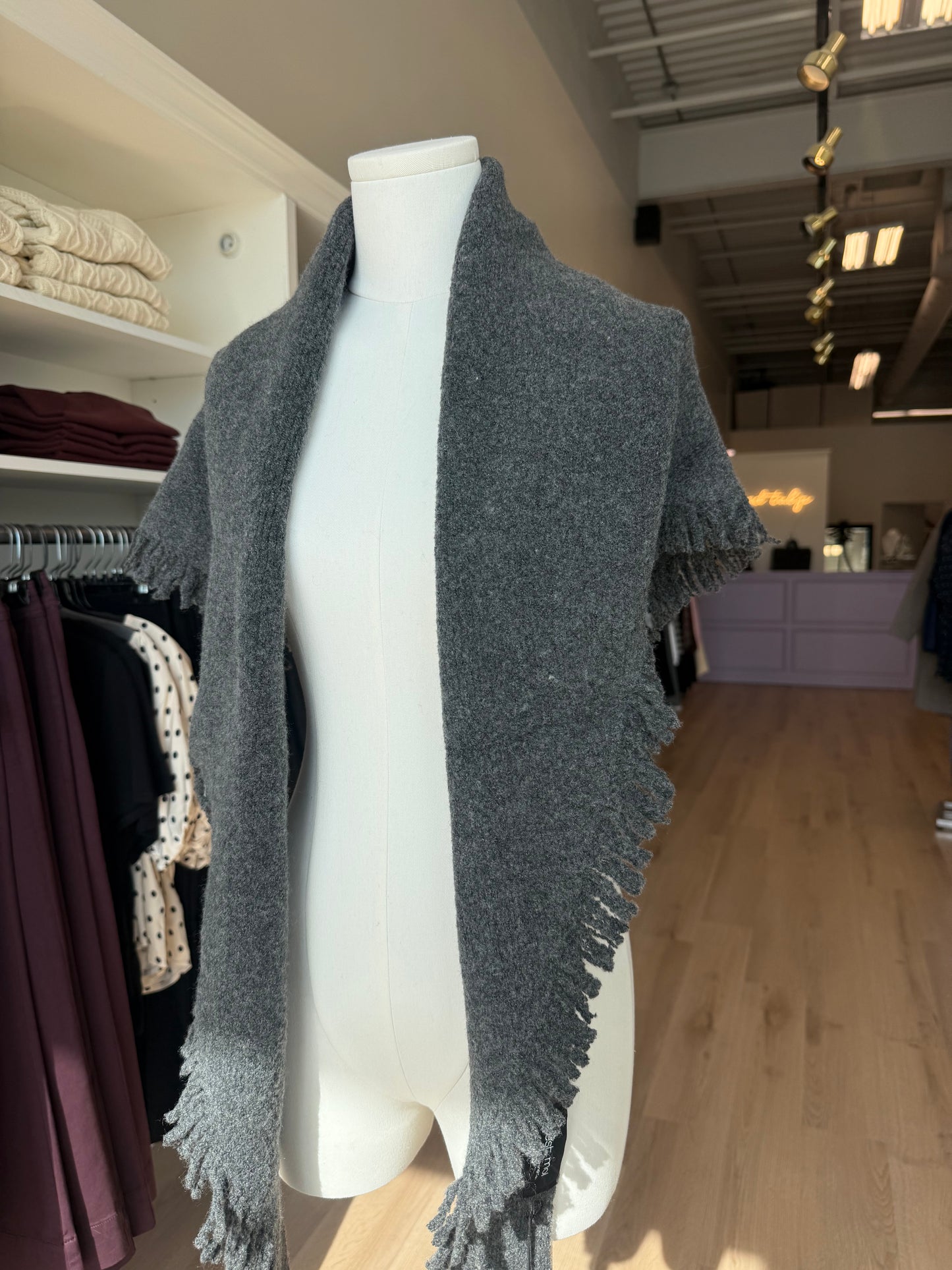 Addie Scarf- CHARCOAL GREY