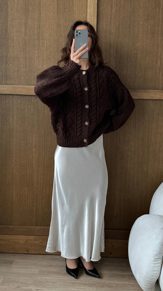 Evie Cardigan- COCOA