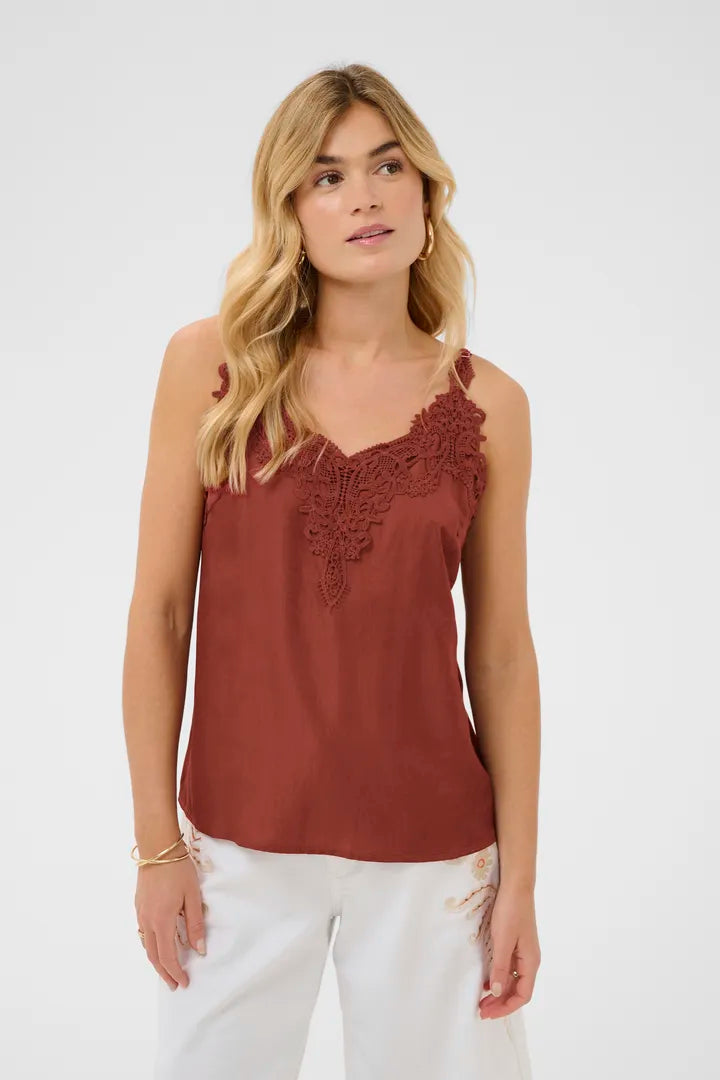 The Anna Top- BRANDY