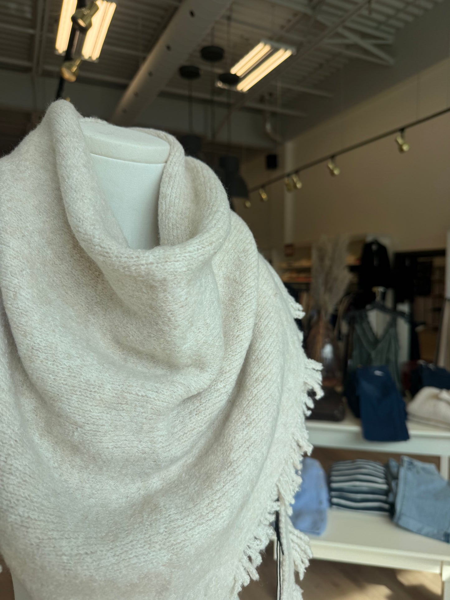 Addie Scarf- HEATHER BEIGE