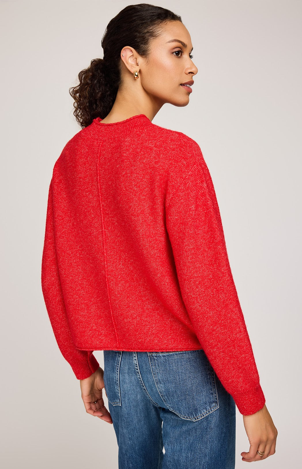 The Wanda Sweater- Heather Red