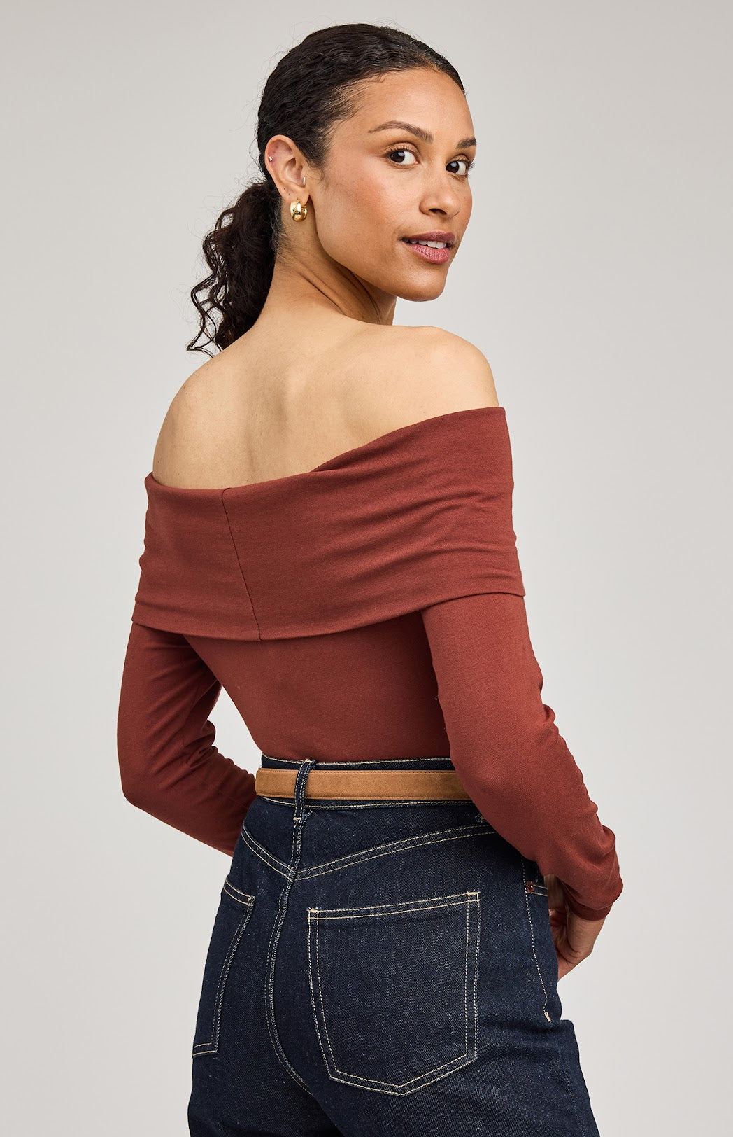 Charlize Top- Mahogany