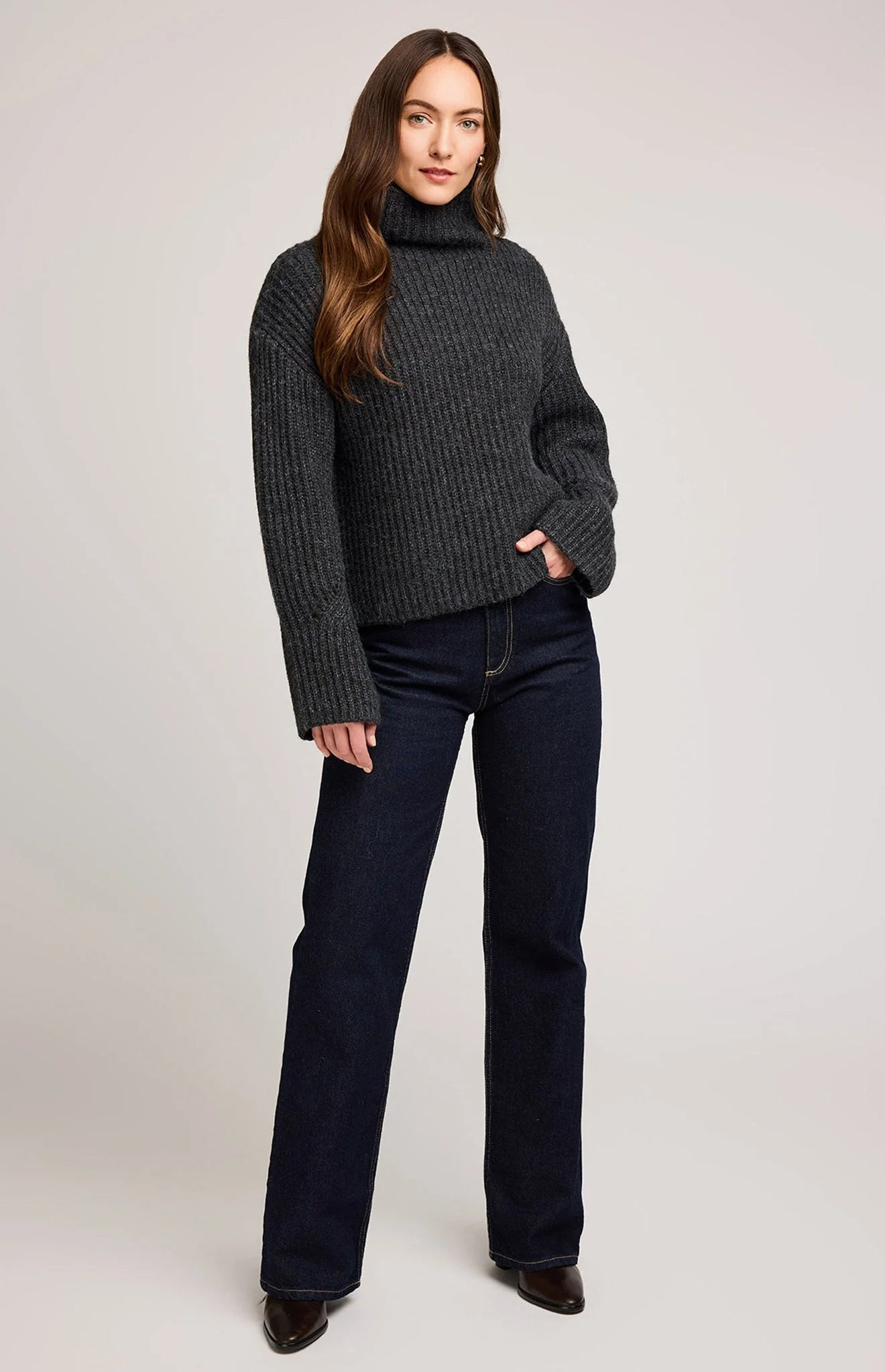 The Marlow Sweater- HEATHER CHARCOAL