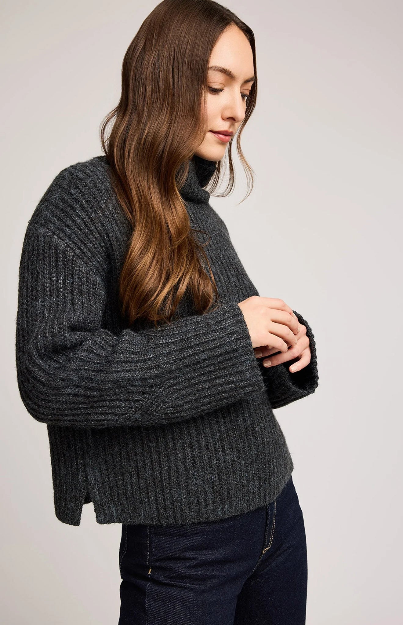The Marlow Sweater- HEATHER CHARCOAL