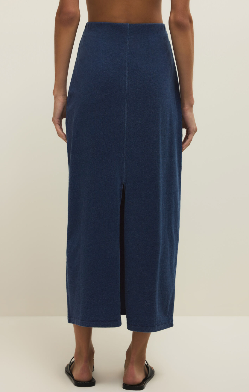 Gail Jersey Denim Skirt
