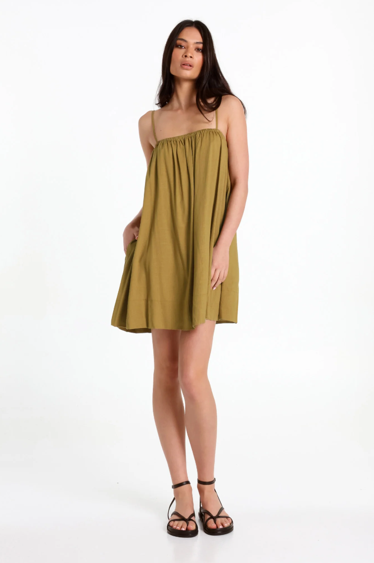 Ferrera Mini Dress- OLIVE