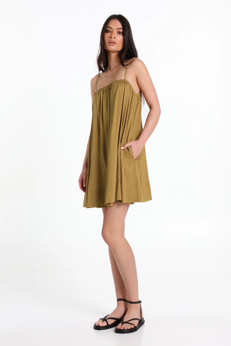 Ferrera Mini Dress- OLIVE