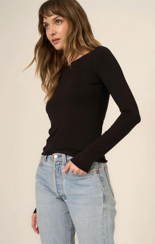 Vera Boatneck Long sleeve- BLACK