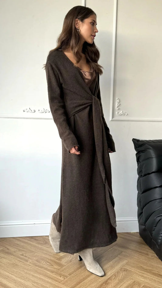 Keira Knit Wrap Dress