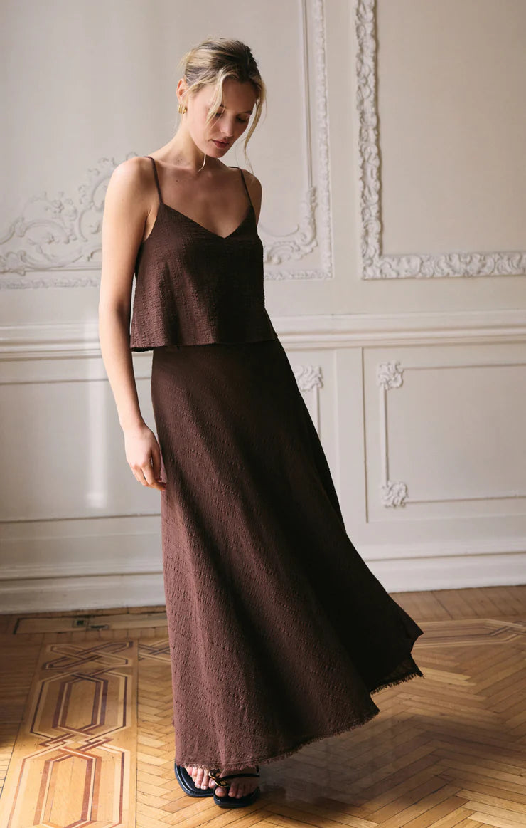 Salerno Midi Skirt- LAVA