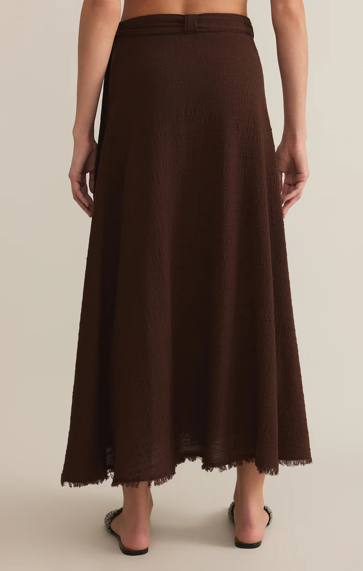 Salerno Midi Skirt- LAVA