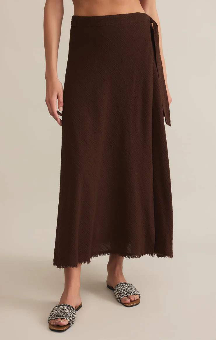 Salerno Midi Skirt- LAVA