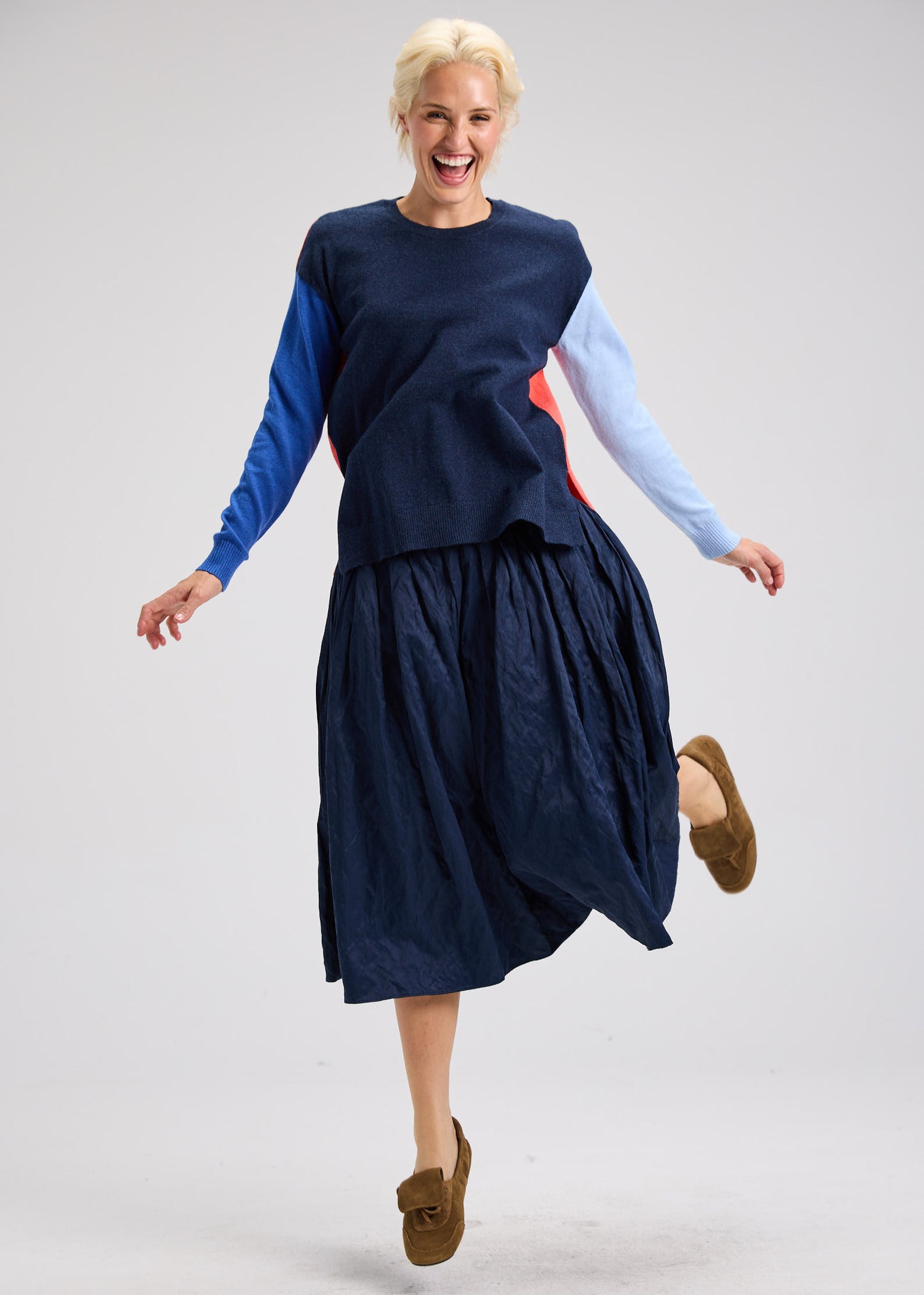 Denim Intarsia Sweater