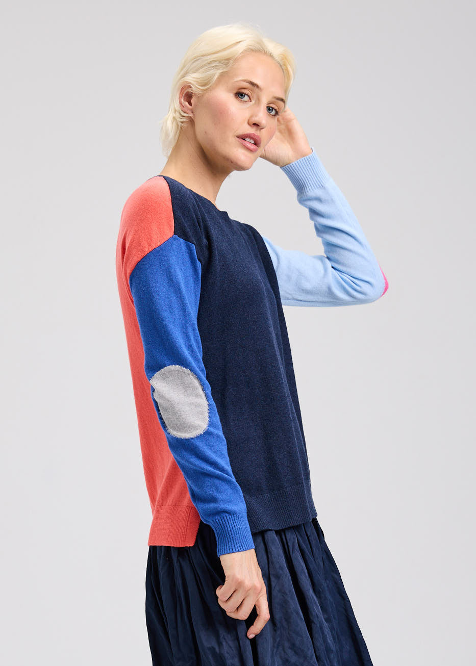 Denim Intarsia Sweater