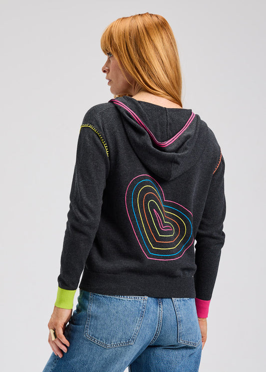 Heart Embroidery Hoodie