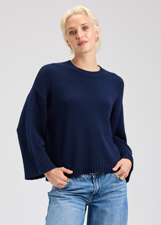 Navy Cotton Sweater