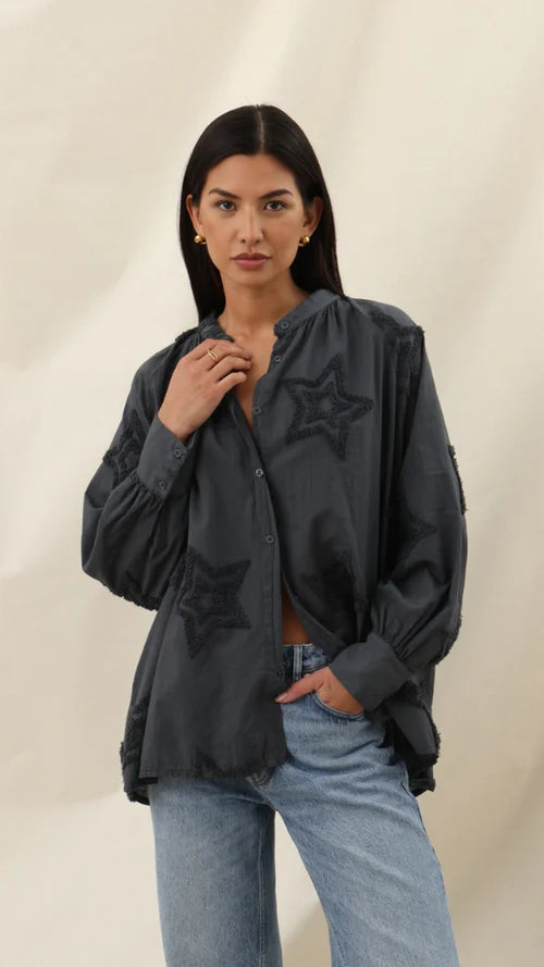 The Estelle Shirt- ANTHRITE