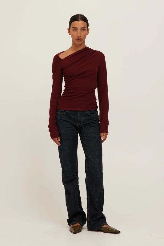 Harlow Long Sleeve- DARK CHERRY
