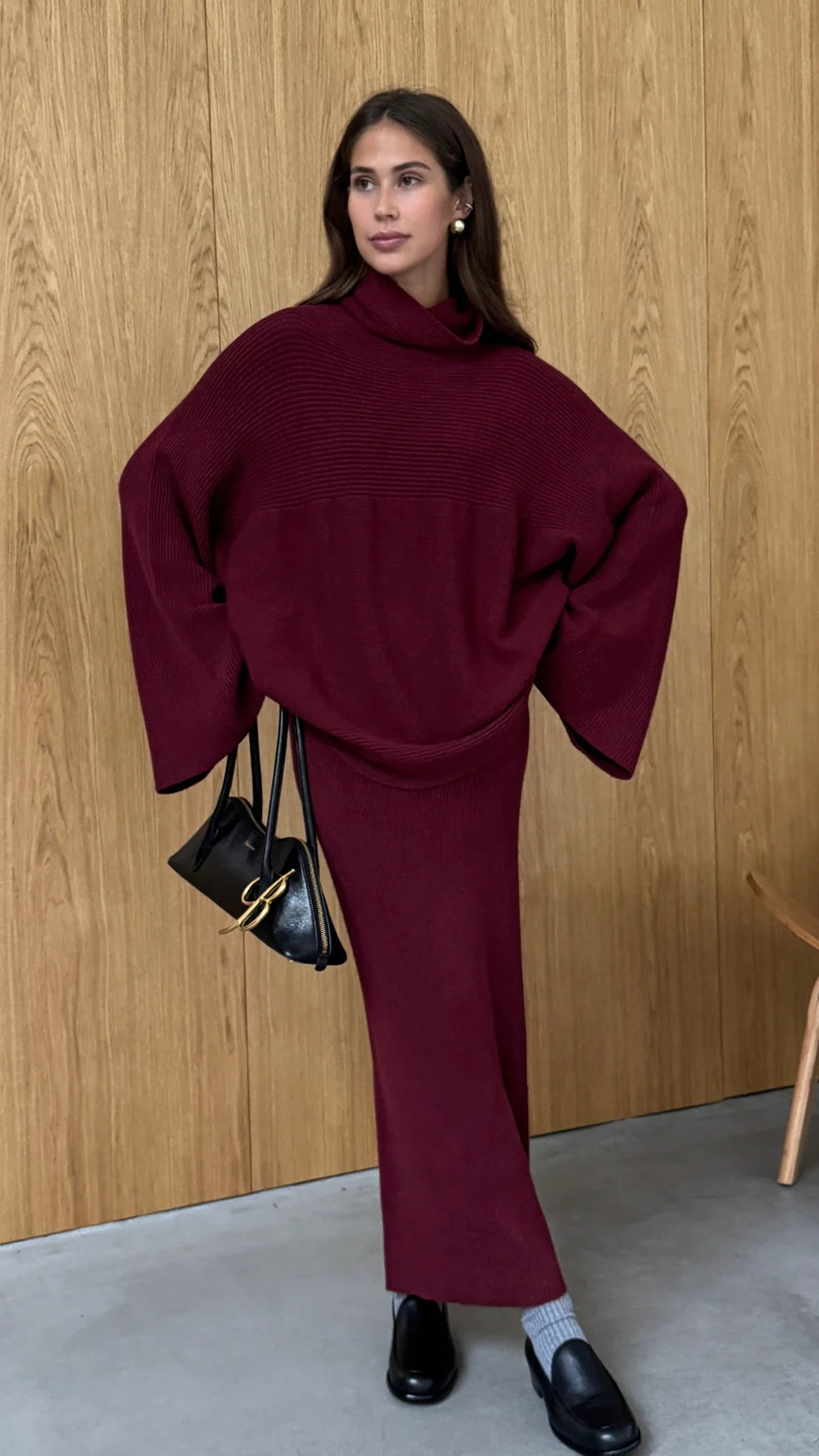 Amelie Sweater- DARK CHERRY