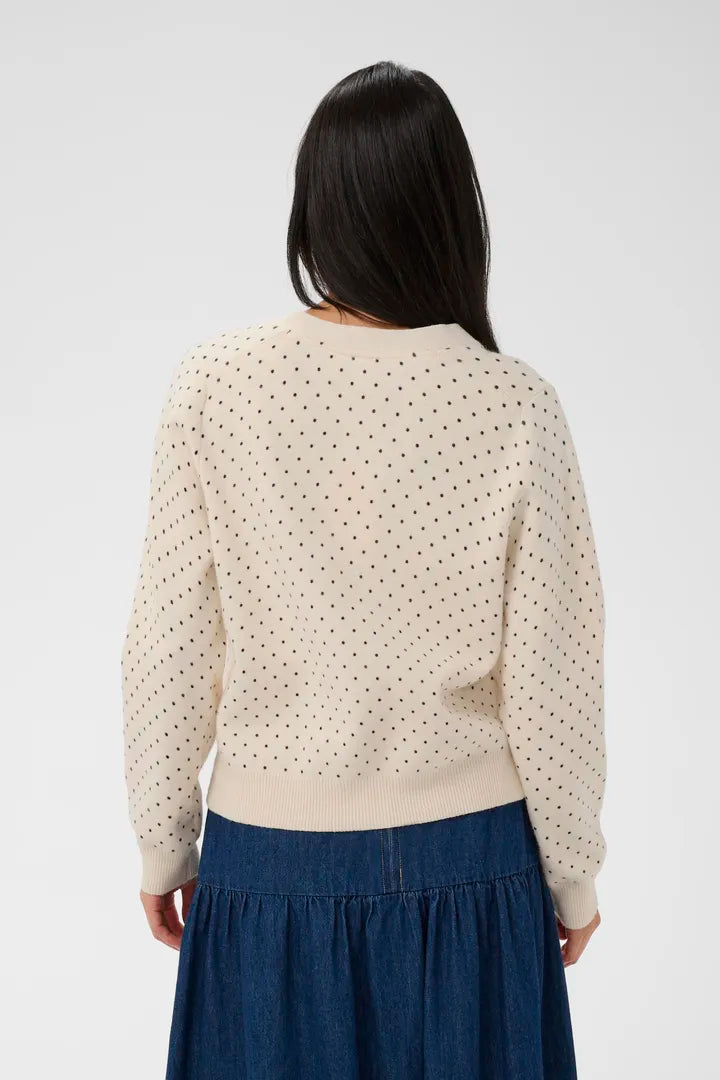 Anessa Cardigan- NAVY POLKA DOT
