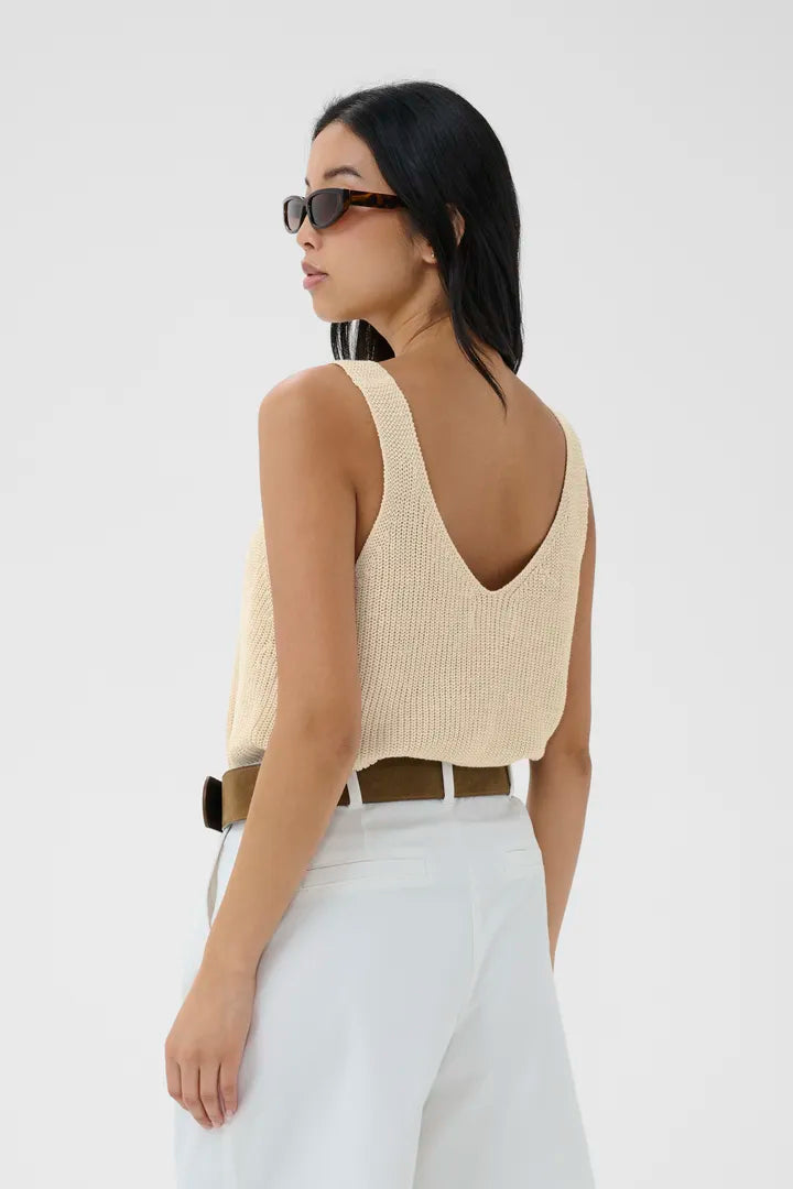 Rebecca Knit Tank- LINEN