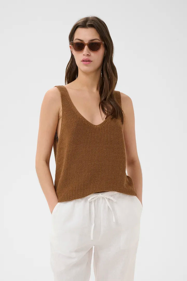 Rebecca Knit Tank- ARGAN OIL