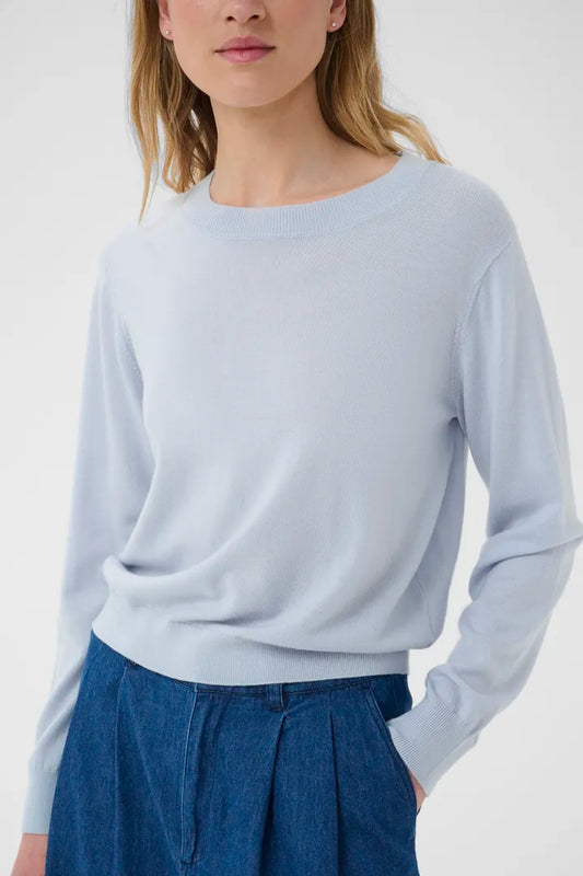 Yona Crewneck Pullover- BLUE GREY