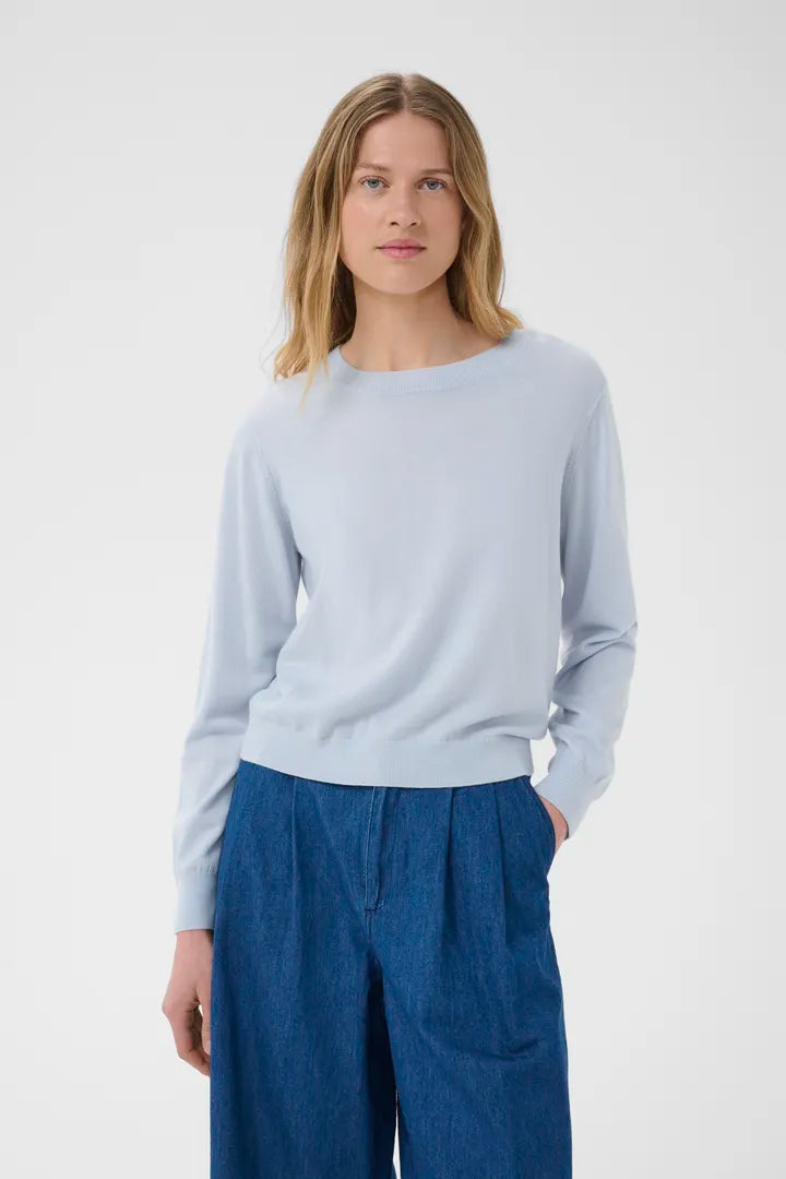 Yona Crewneck Pullover- BLUE GREY