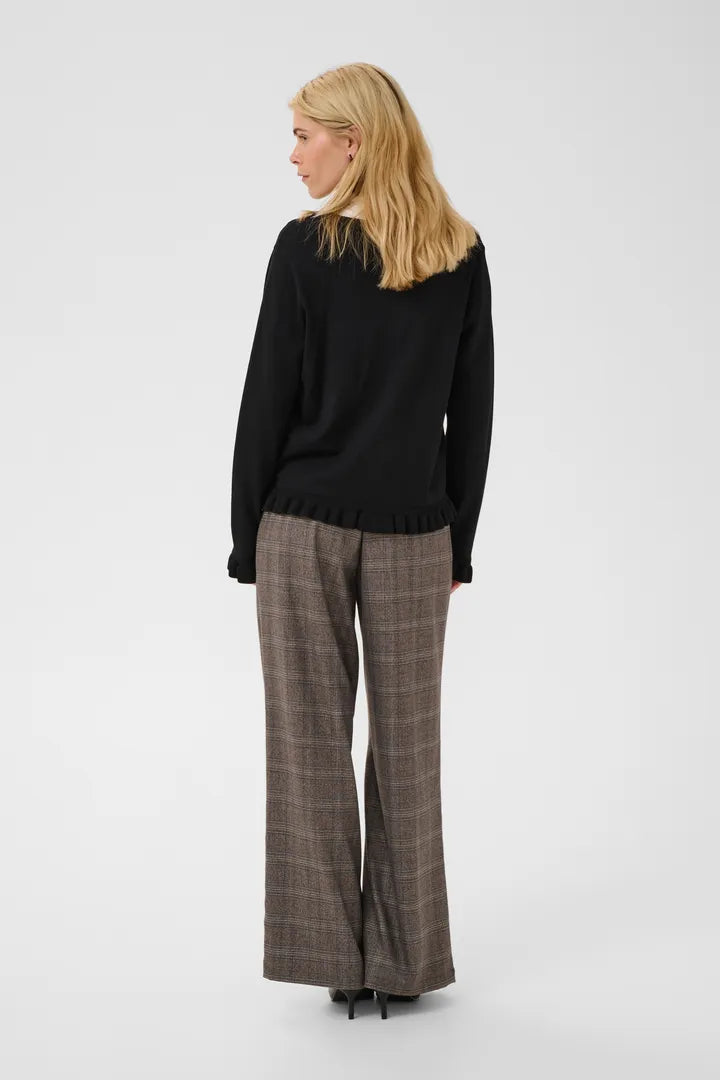 Clare Heart Cardi- BLACK