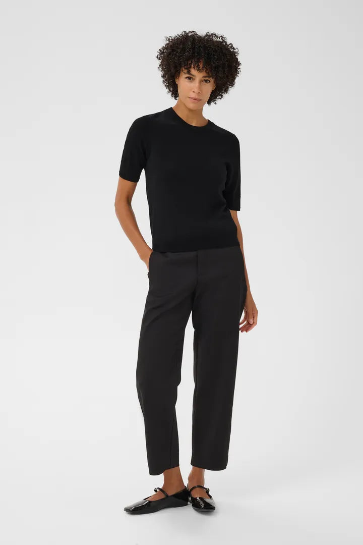 Natanya Knit Tee- BLACK