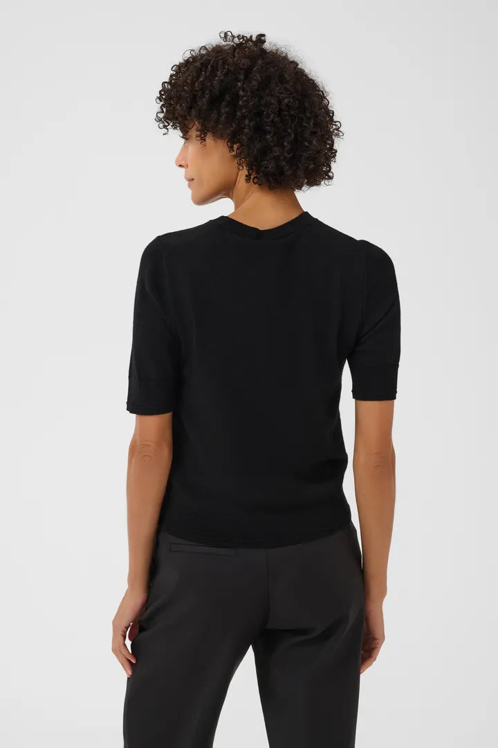 Natanya Knit Tee- BLACK