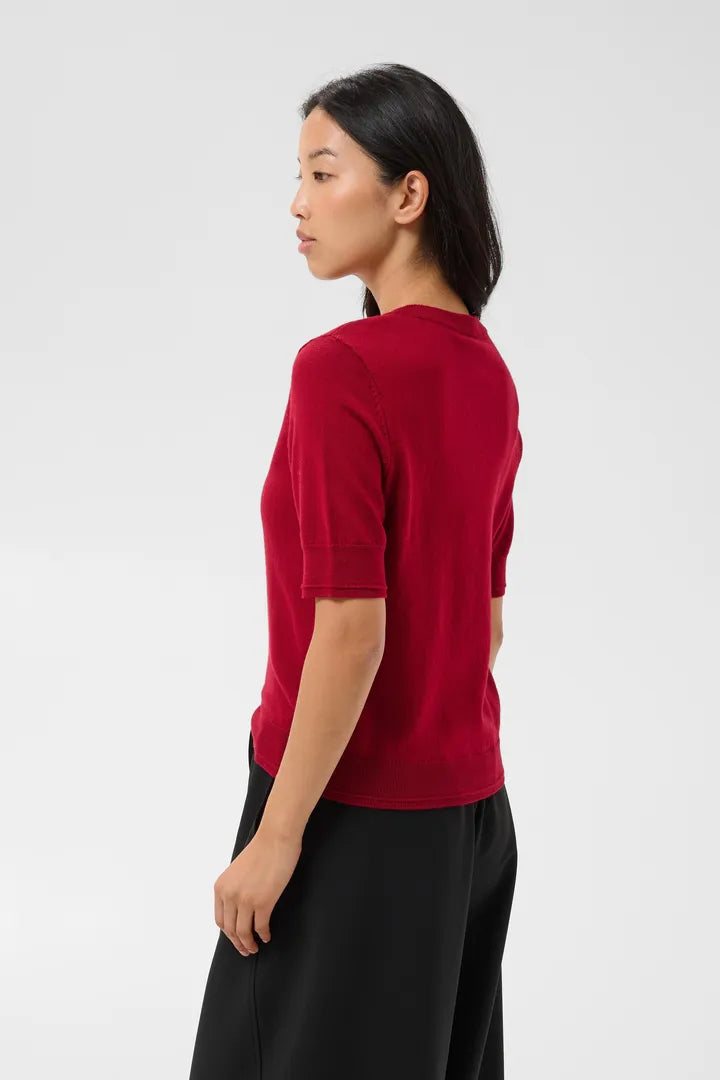Natanya Knit Tee- RED