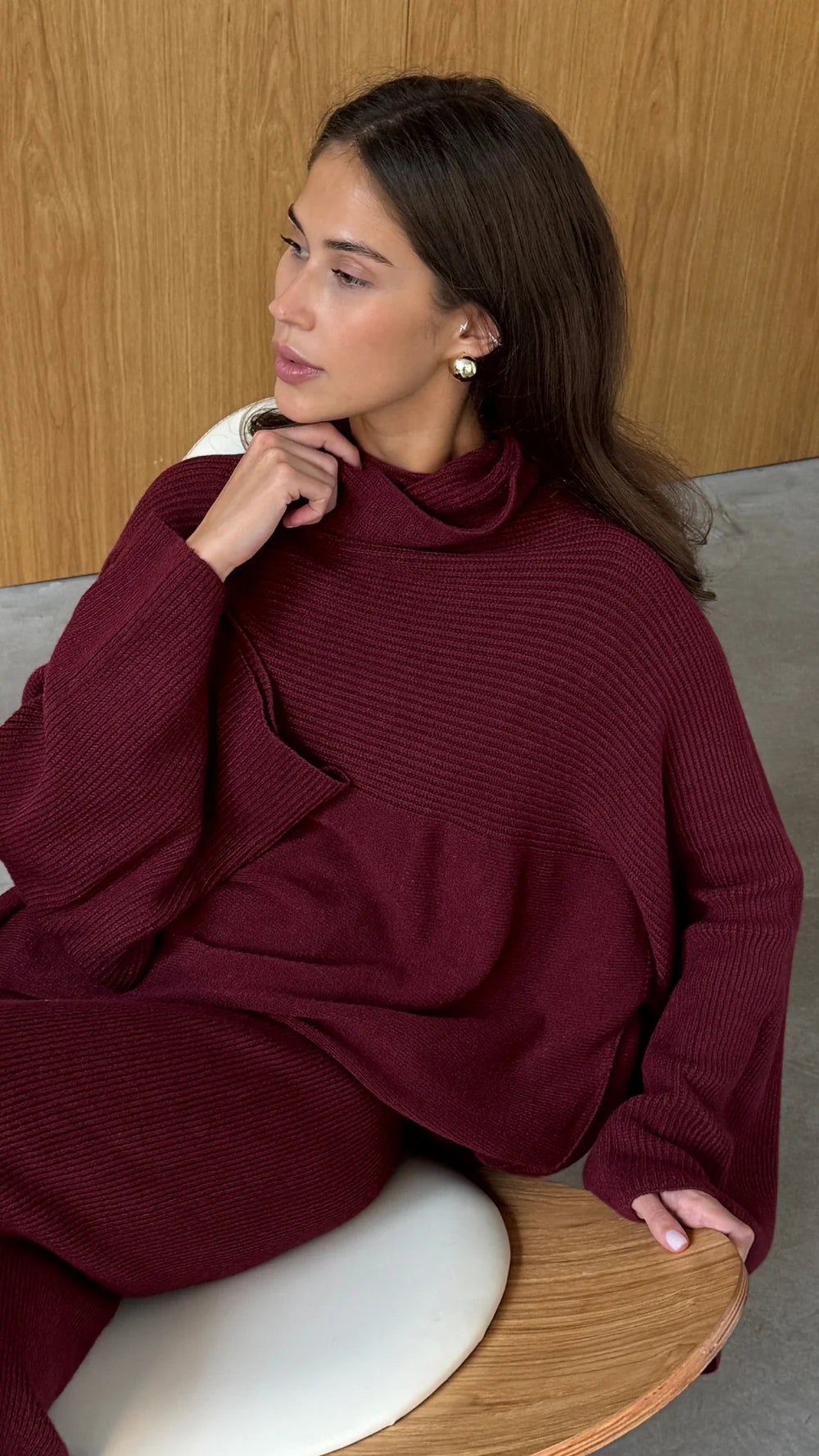 Amelie Sweater- DARK CHERRY