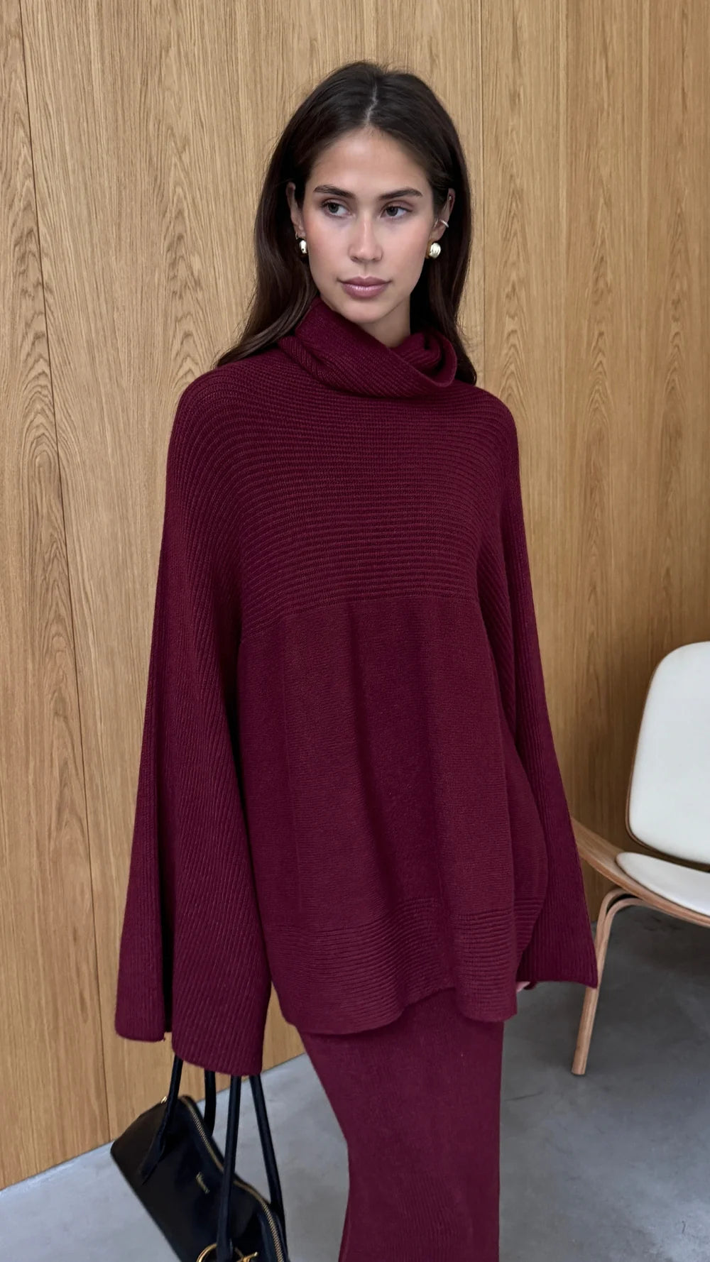 Amelie Sweater- DARK CHERRY
