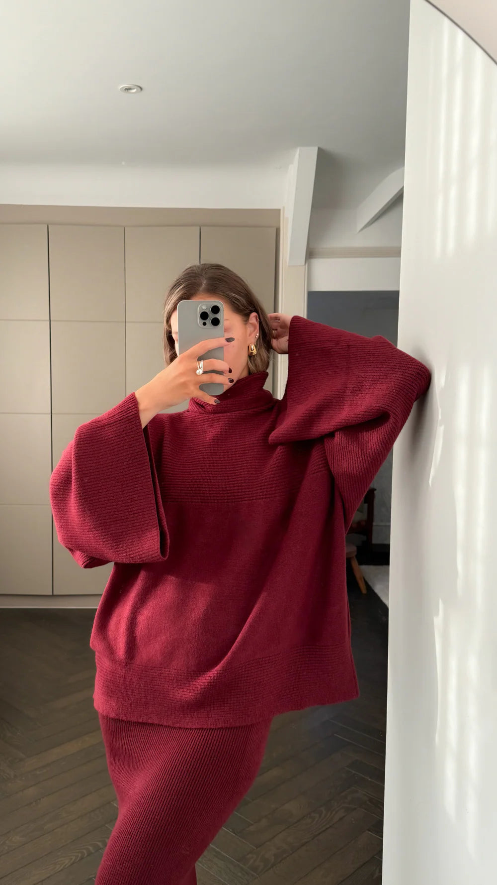 Amelie Sweater- DARK CHERRY