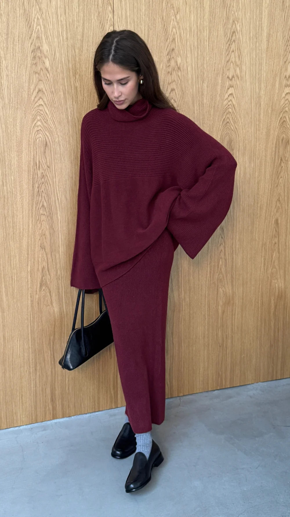 Amelie Sweater- DARK CHERRY