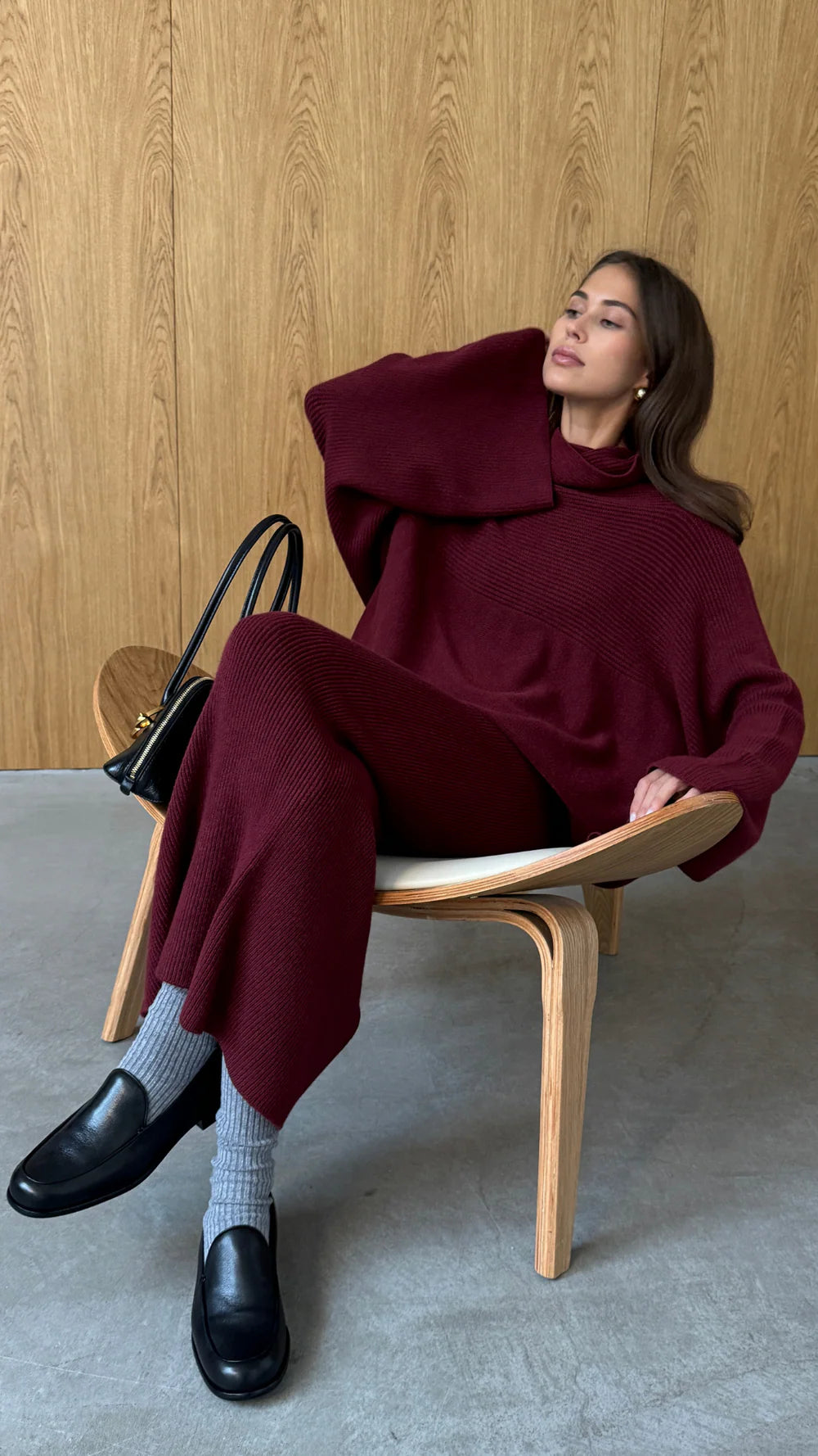 Amelie Sweater- DARK CHERRY
