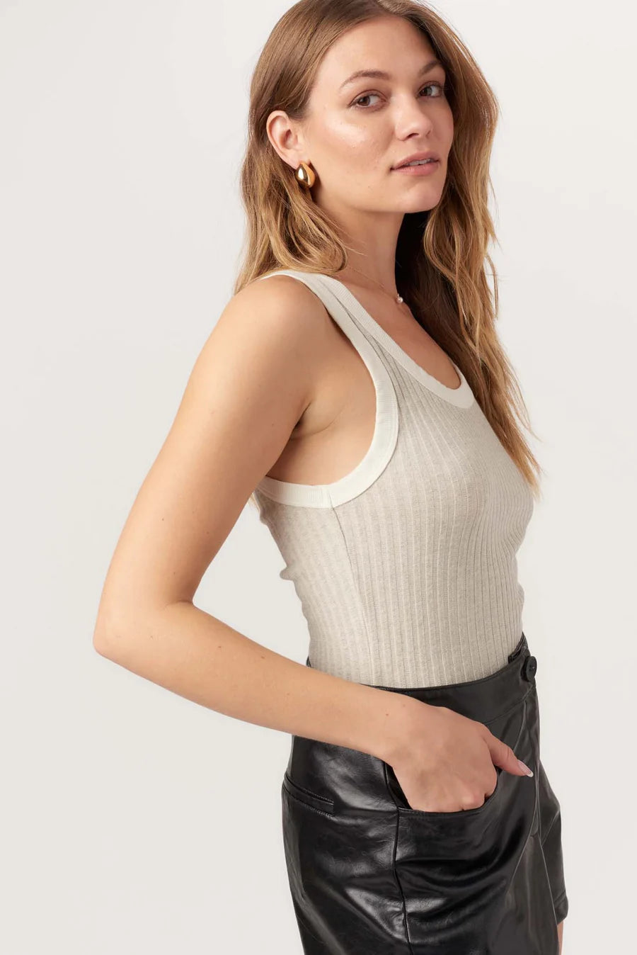 Cooper Rib Tank- CREAM