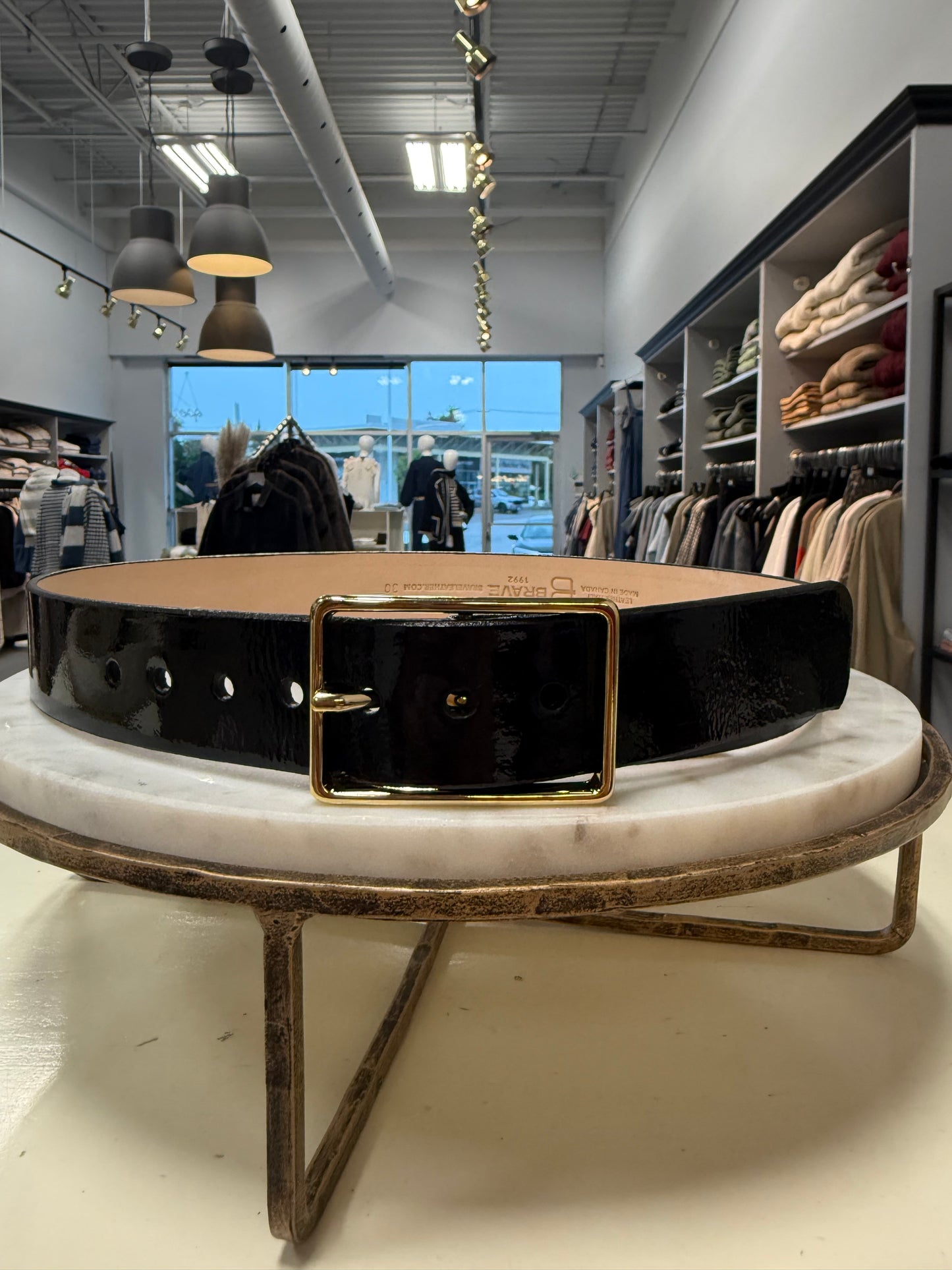 Caloe Belt- Black Patent