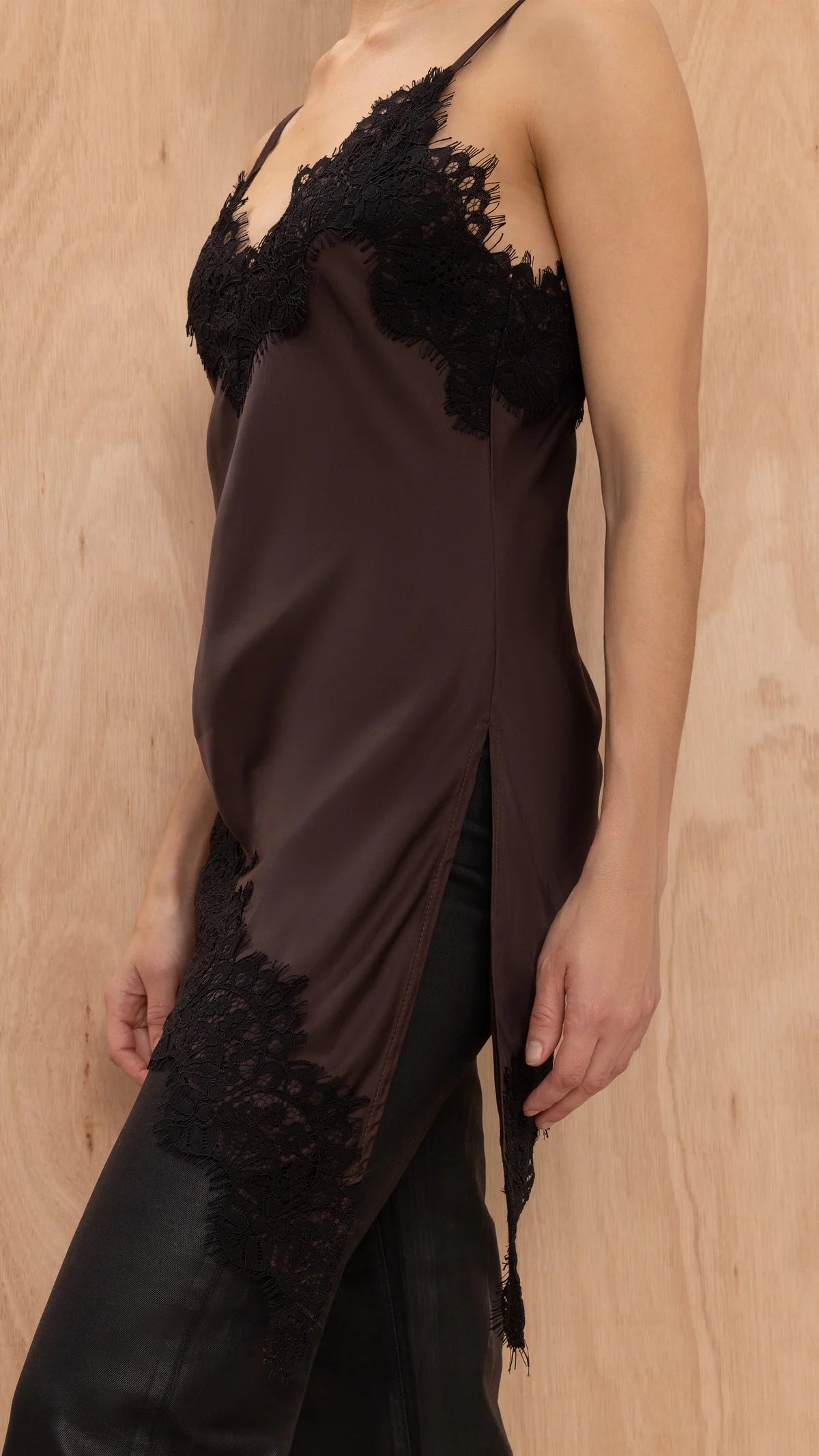 Blake Lace Camisole- CHOCOLATE