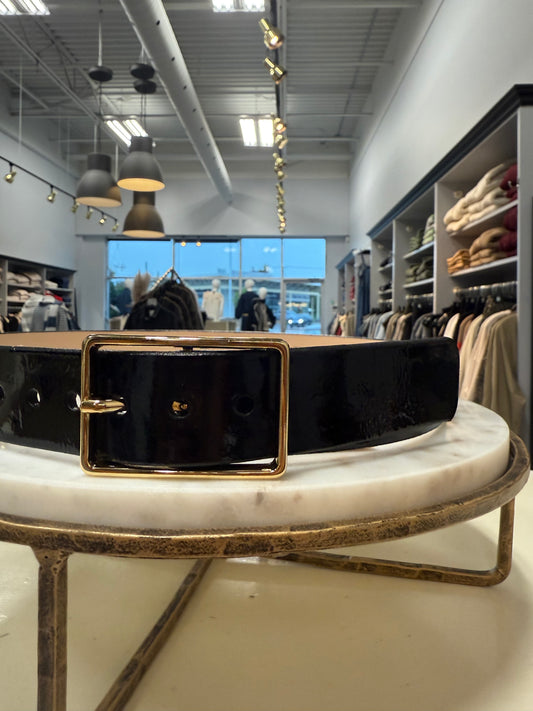 Caloe Belt- Black Patent