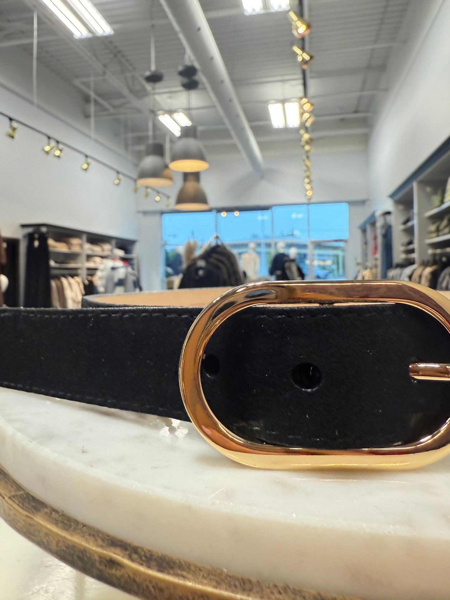 Kezia Belt- Black Suede