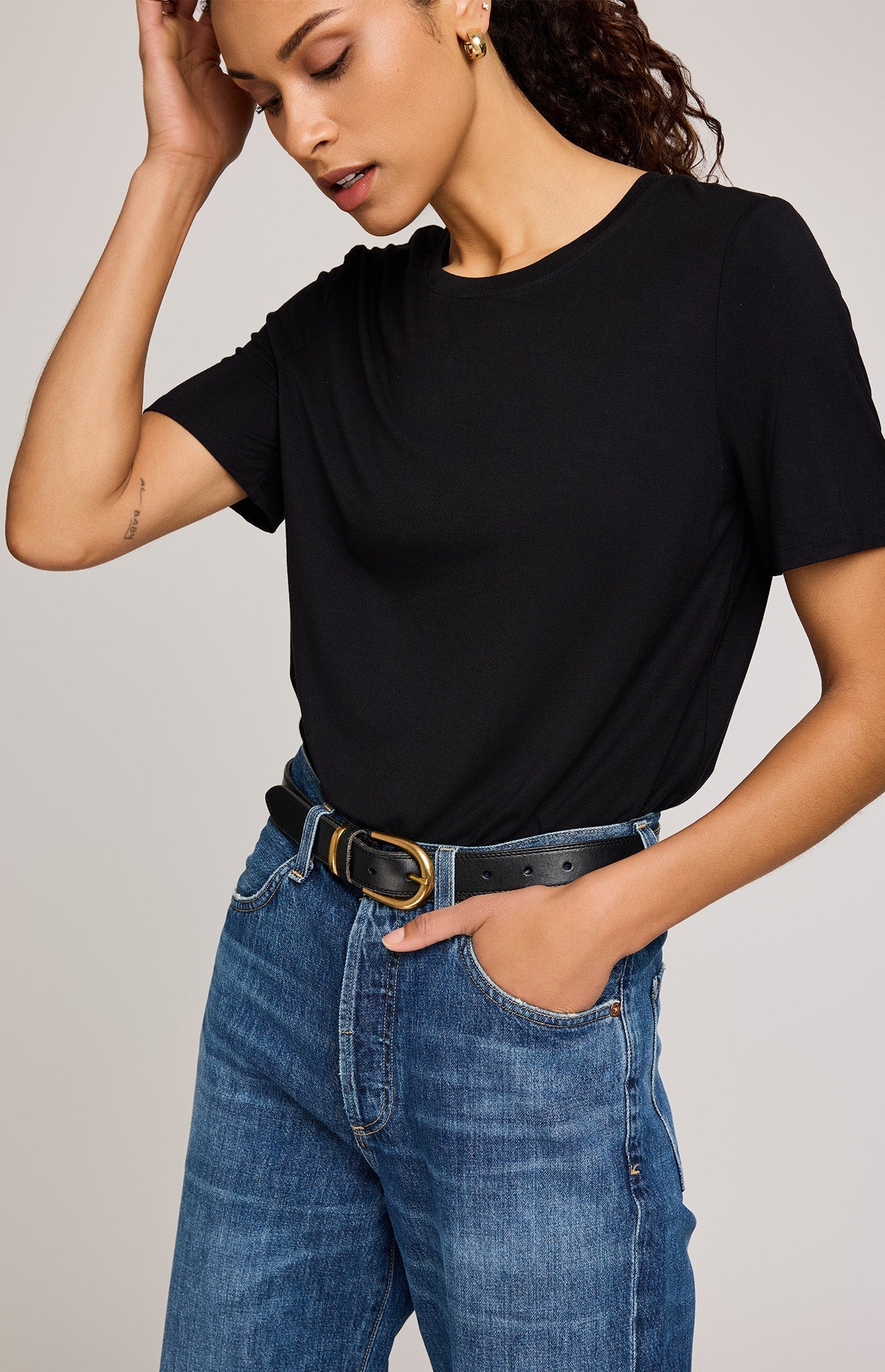 The Brielle Tee- BLACK