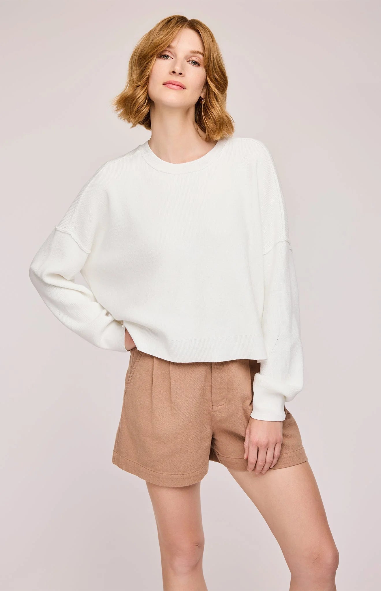 The Echo Sweater- WHITE