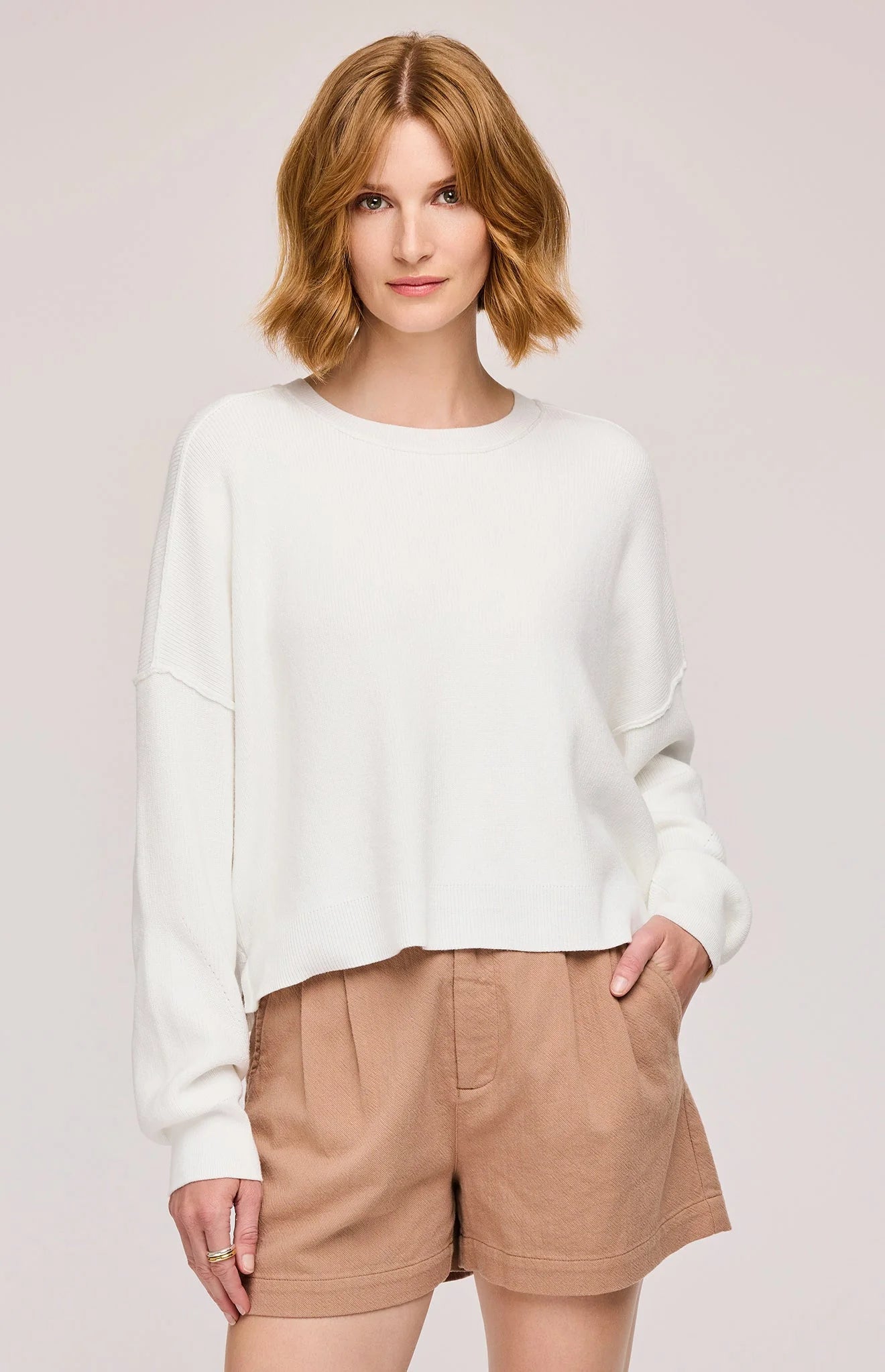 The Echo Sweater- WHITE