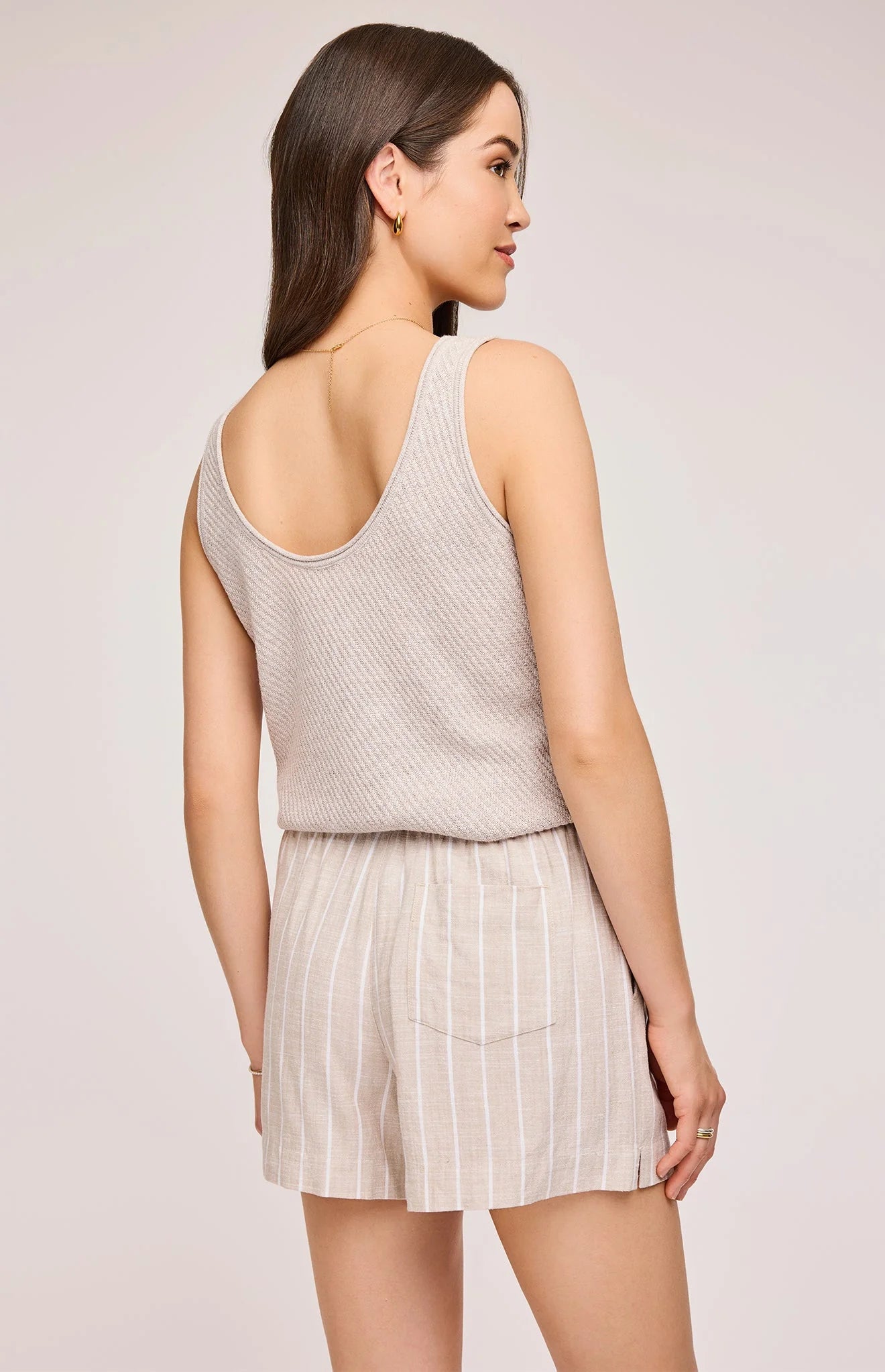 The Amalfi Short- LINEN STRIPE
