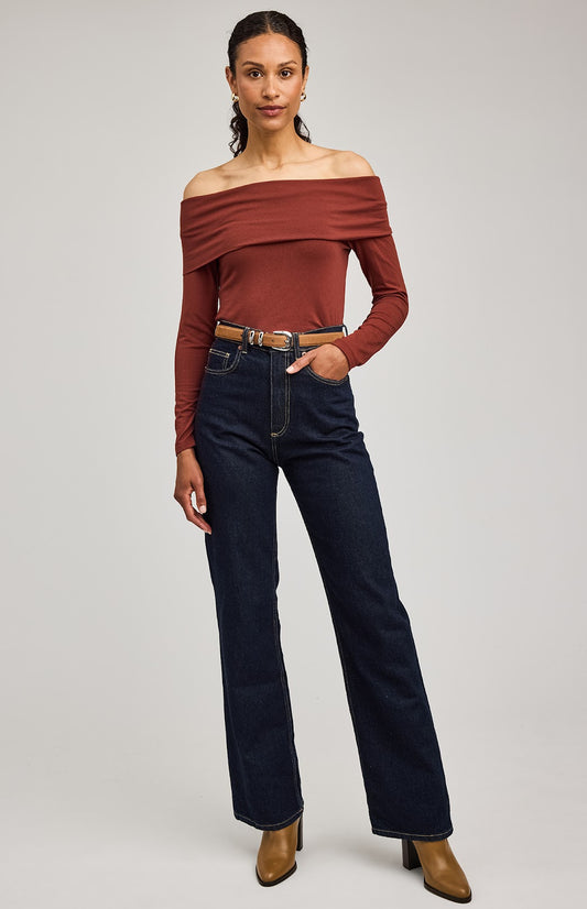 Charlize Top- Mahogany
