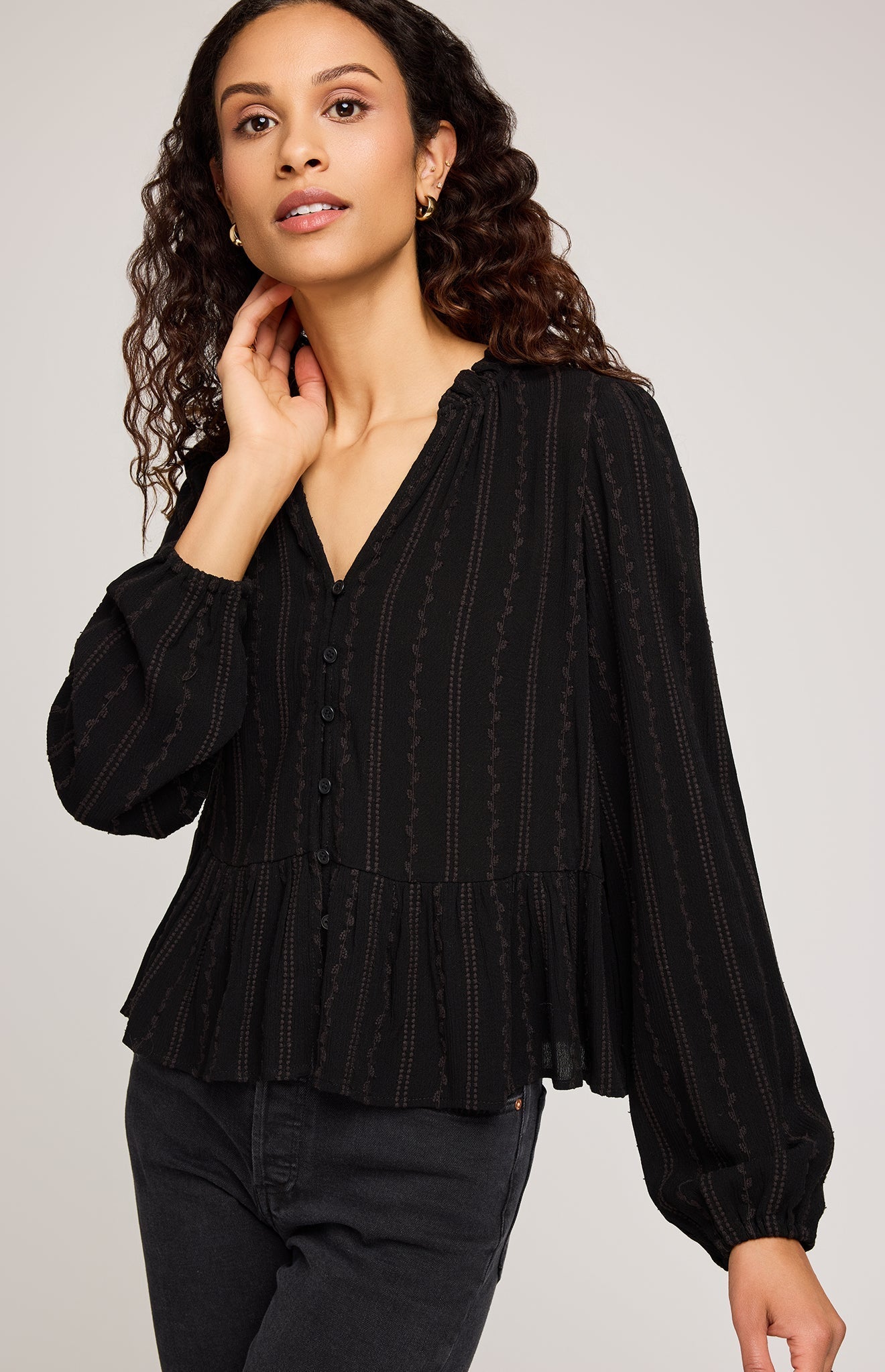 Ophelia Blouse- BLACK