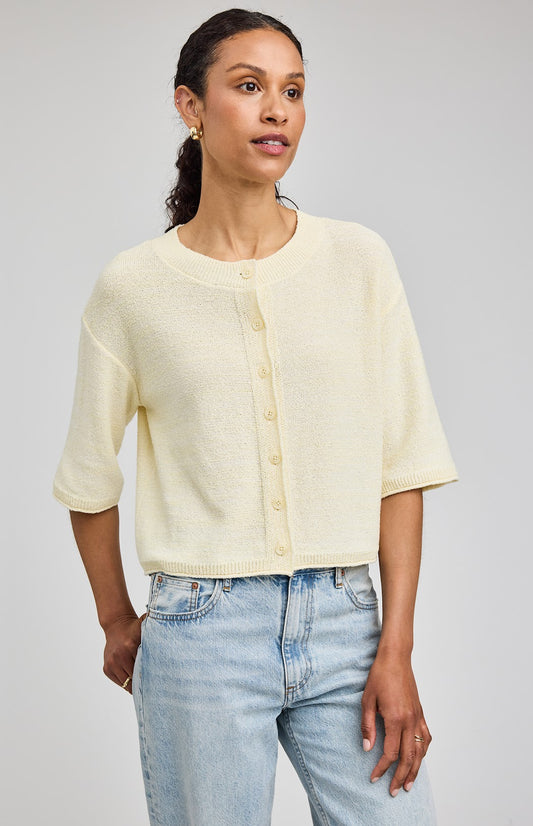 The Genevieve Cardigan- CORNSILK