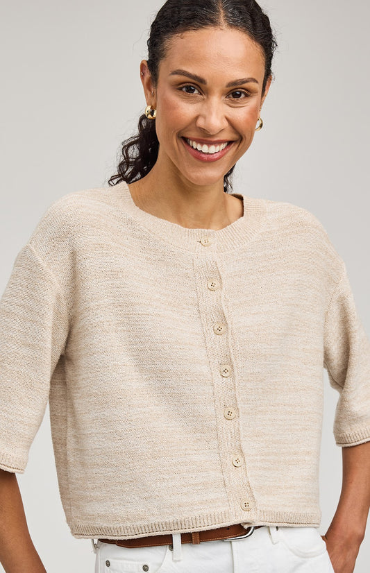The Genevieve Cardigan- LINEN